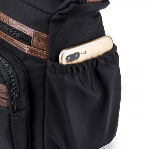  Black Forest Cross Body Bag with Leather Trim (RFID Pocket Inside)