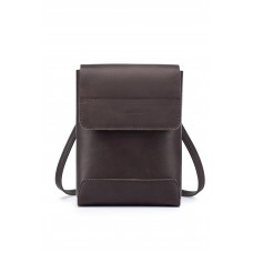 Full Leather Small Vertical Crossbody Bag