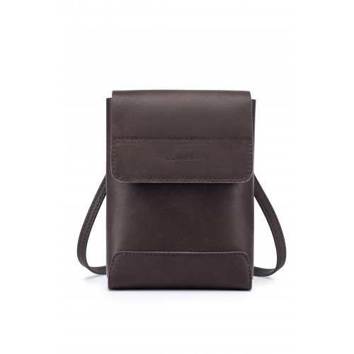 Full Leather Small Vertical Crossbody Bag