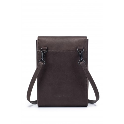 Full Leather Small Vertical Crossbody Bag