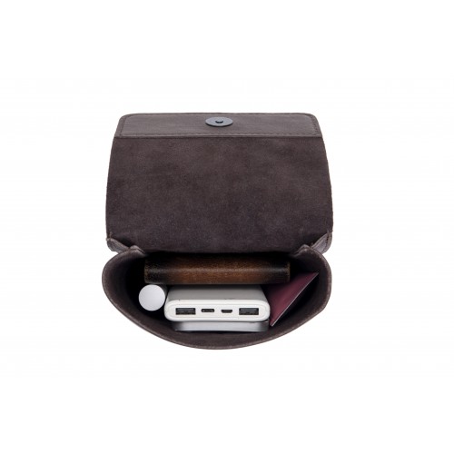 Full Leather Small Vertical Crossbody Bag