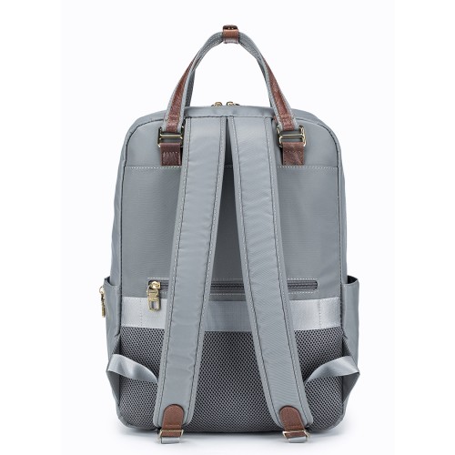 Fine Nylon Leather Trim 14” Laptop Backpack