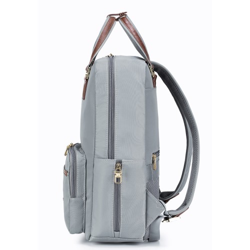 Fine Nylon Leather Trim 14” Laptop Backpack