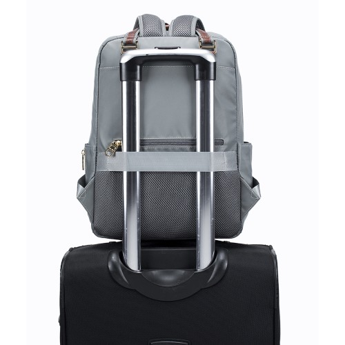 Fine Nylon Leather Trim 14” Laptop Backpack