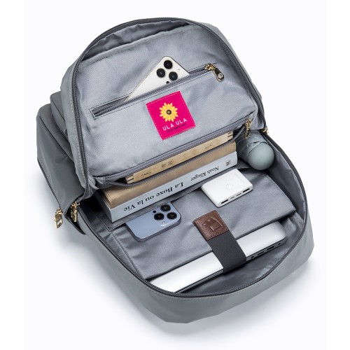 Fine Nylon Leather Trim 14” Laptop Backpack