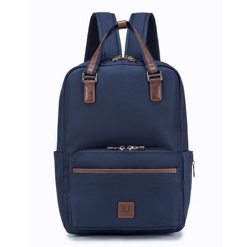 Fine Nylon Leather Trim 14” Laptop Backpack