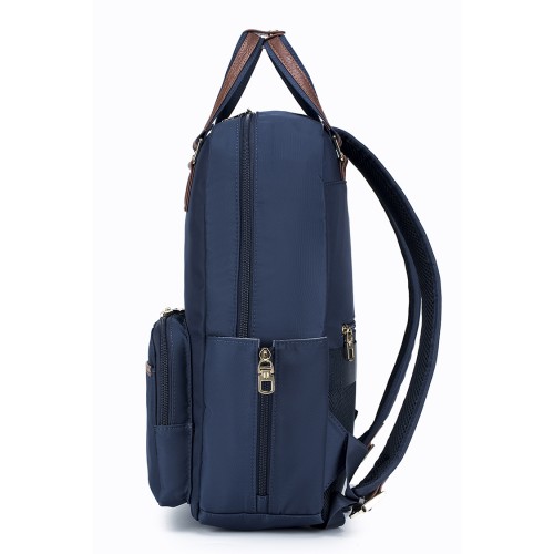 Fine Nylon Leather Trim 14” Laptop Backpack