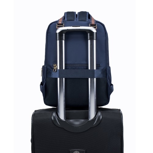 Fine Nylon Leather Trim 14” Laptop Backpack