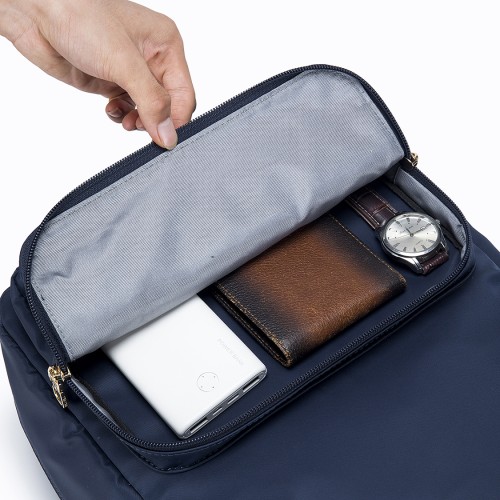 Fine Nylon Leather Trim 14” Laptop Backpack